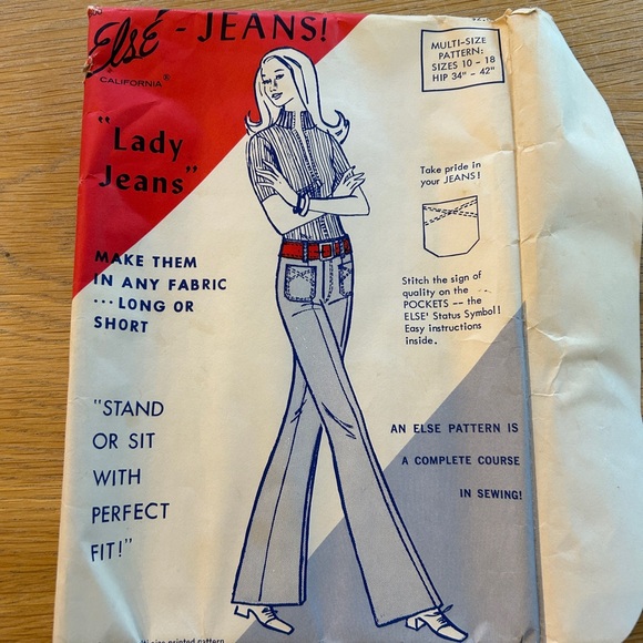 Else 1972 California Lady Jeans Pattern - Picture 1 of 5
